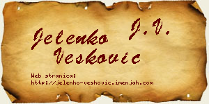 Jelenko Vesković vizit kartica